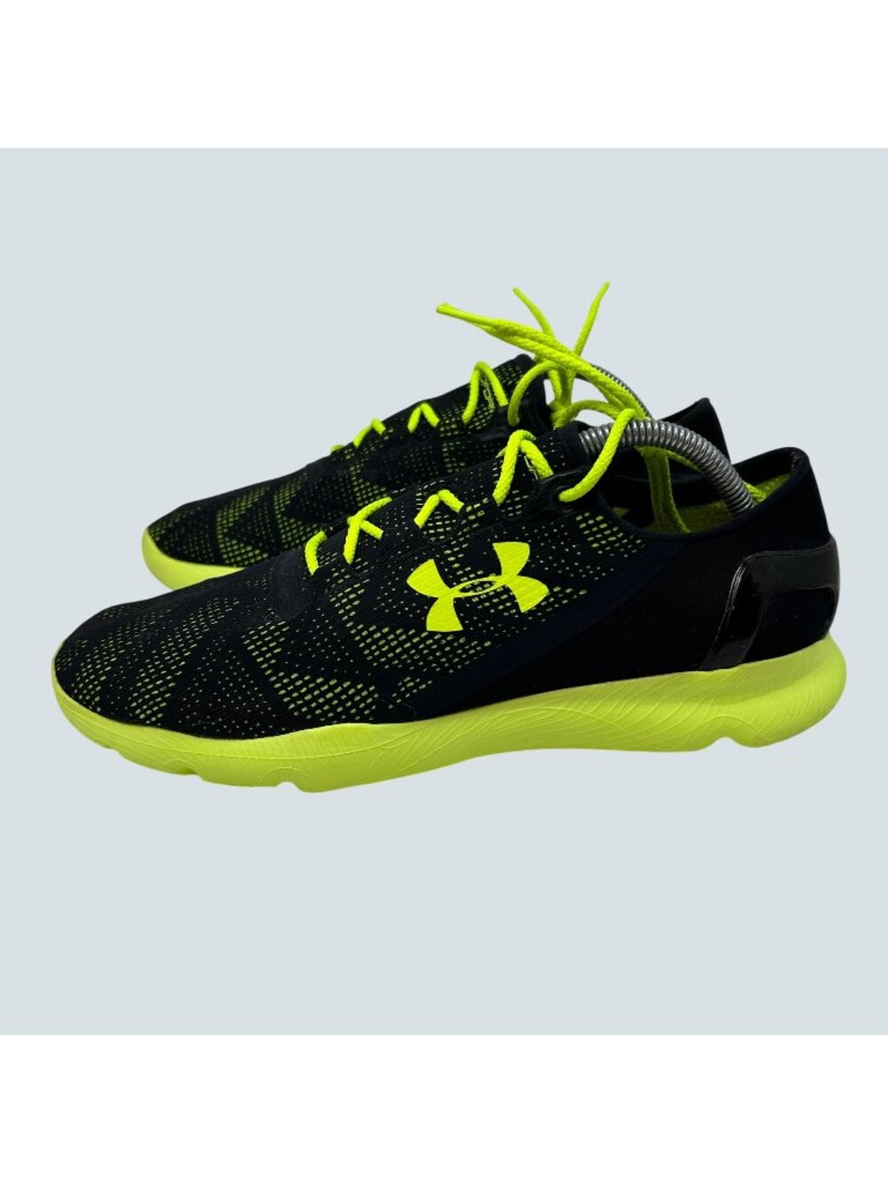 Under Armour Mens SpeedForm AMP Black & Neon Green Athletic Shoes Size 10